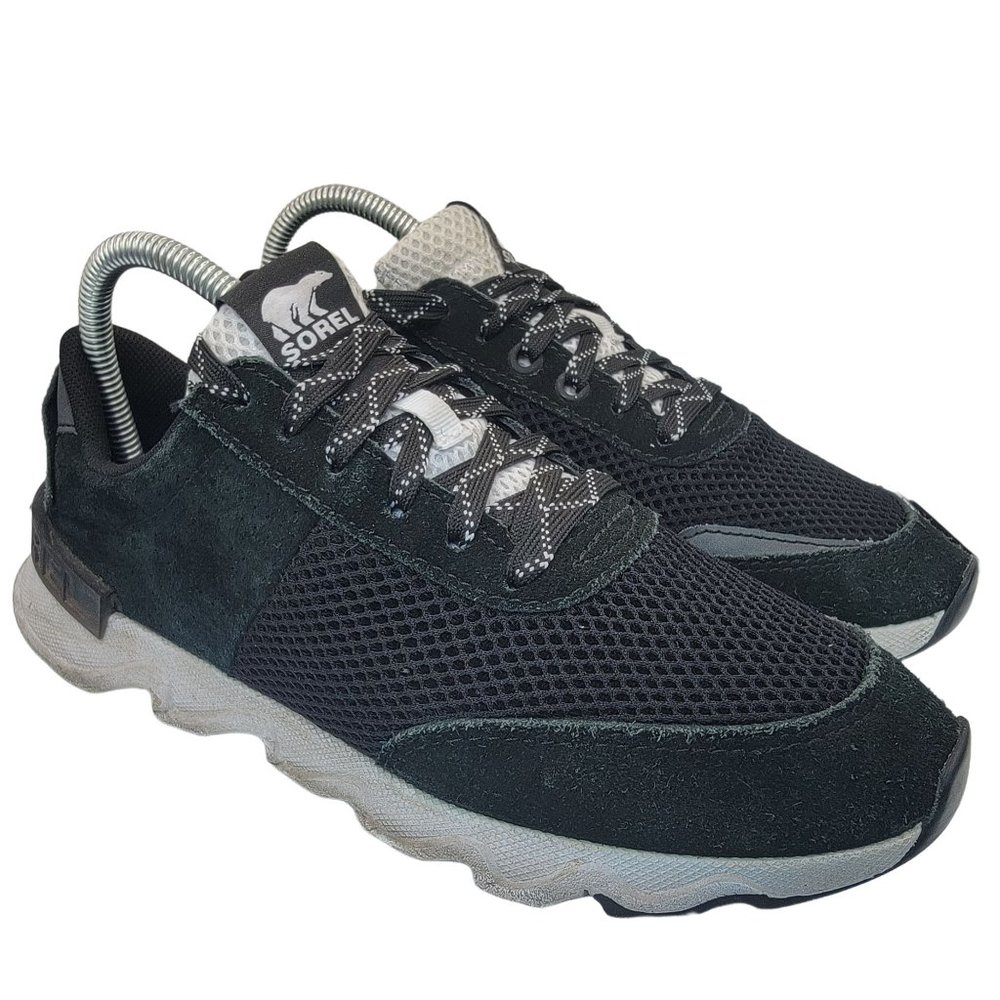 Sorel Kinetic Lite Lace Sneakers Womens Size 8 Black White Shoes NL3516-010